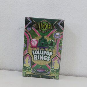 (#123) Wicked 18 Lollipop Rings Elphaba Hat, Glinda’s Crown, Emerald City